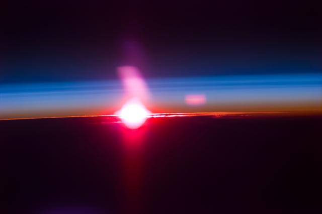 NASA image: Sunrise seen from STS-77