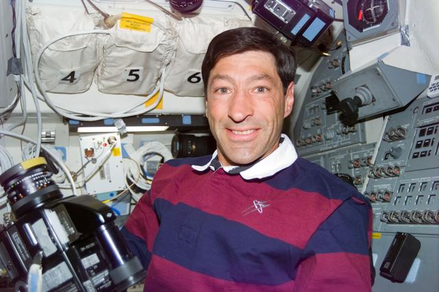 NASA image: Runco on aft flight deck