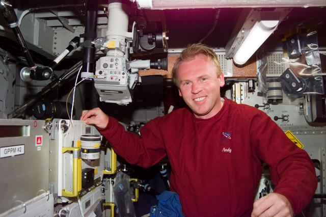 NASA image: Thomas in Spacehab module