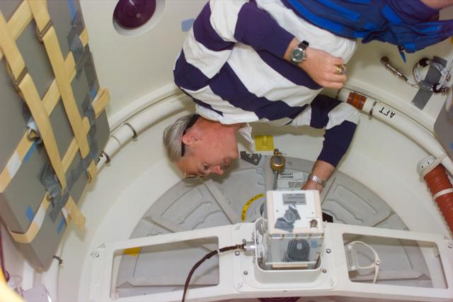 NASA image: Mission commander Readdy checks center-line camera in ODS