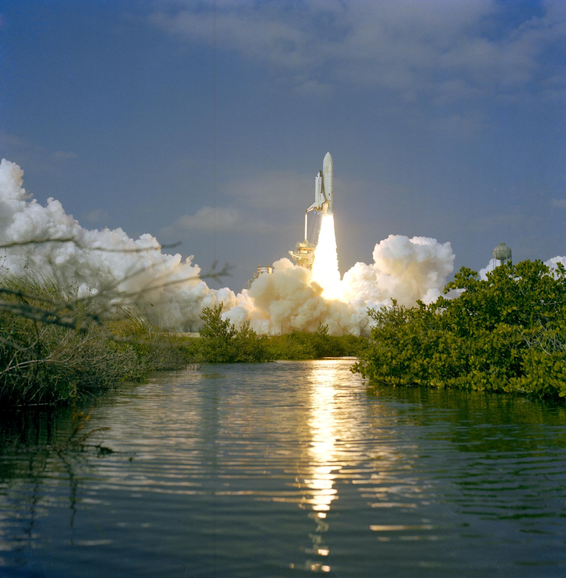 Launch of Space Shuttle Columbia at Kennedy Space Center.