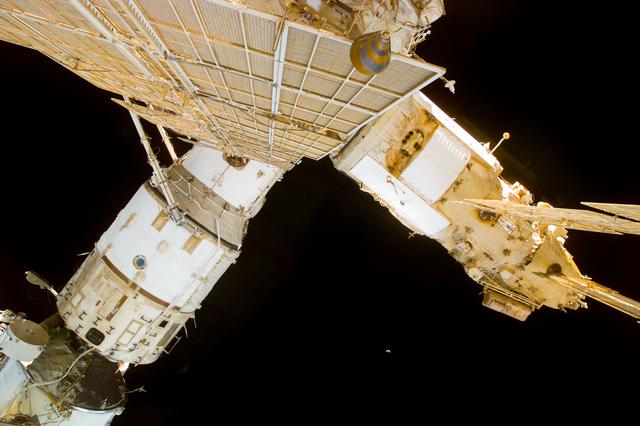 NASA image: Mir Base Block and Spektr modules