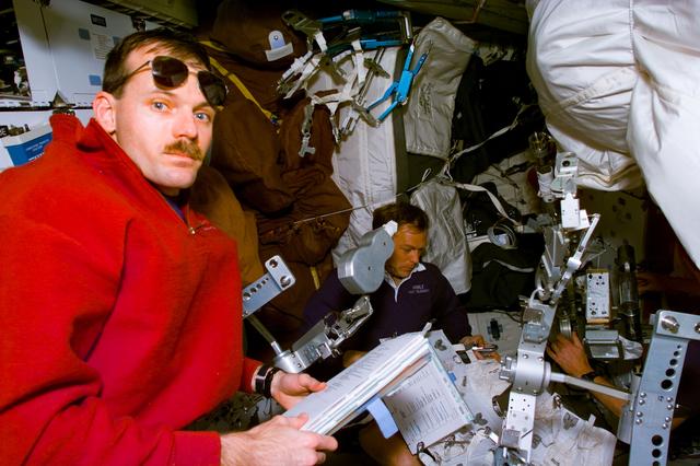 NASA image: EVA tool preparation for upcoming Hubble Space Telescope servicing spacewalks