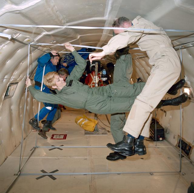 NASA image: Vestibular Study testing in Zero-G flights on the KC-135