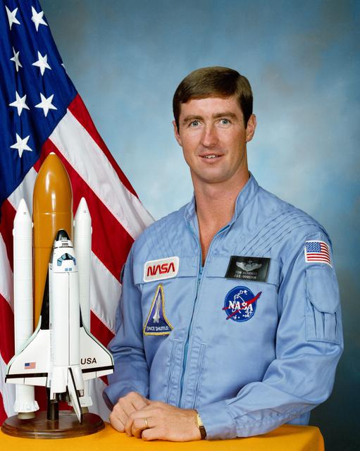 NASA image: PORTRAIT - ASTRONAUT HENRICKS, TERENCE T. (BLUE FLIGHT SUIT)