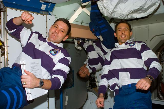 NASA image: Cabana, Newman and Ross in the Node 1/Unity module