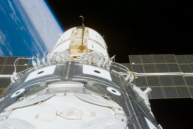 NASA image: View of the ISS stack in the Endeavour's payload bay