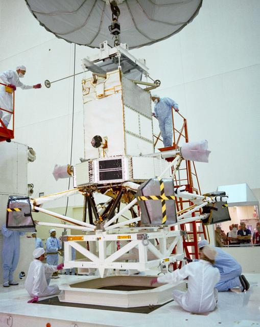 NASA image: STS-30 Magellan spacecraft processing at Kennedy Space Center (KSC) SAEF-2