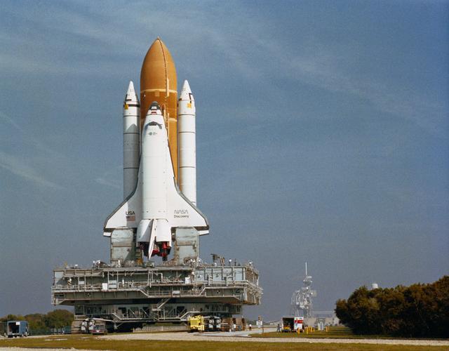 NASA image: STS-29 Discovery, Orbiter Vehicle (OV) 103, roll out to KSC LC Pad 39B