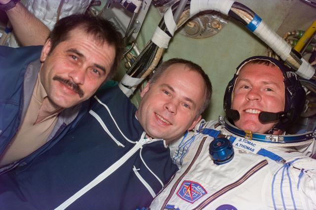 NASA image: New Mir 24 crew members on the Mir Space Station