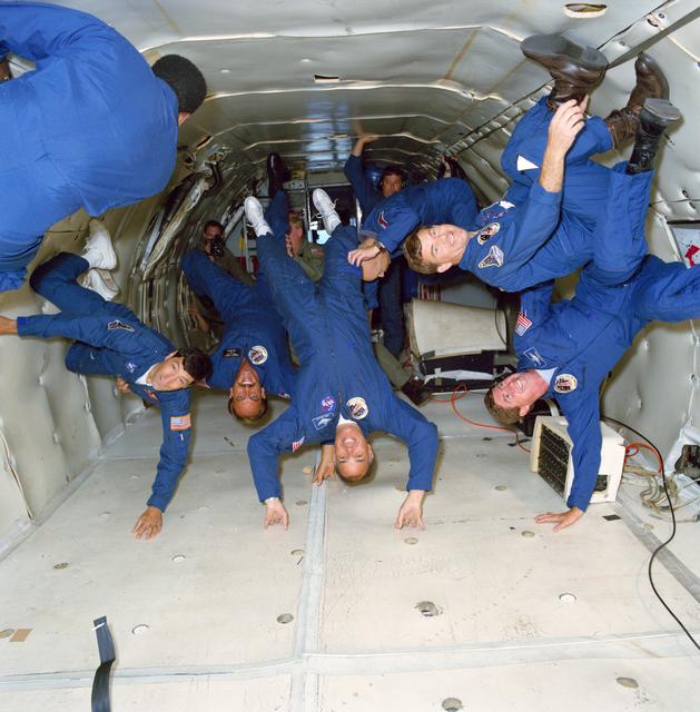 NASA image: STS-44 crewmembers test flight equipment onboard KC-135 NASA 930