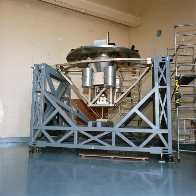 NASA image: Wake Shield Facility on test stand at JSC