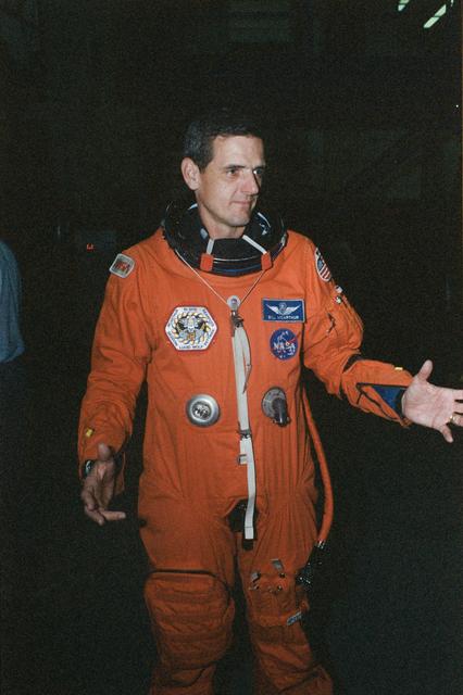 NASA image: Astronaut William McArthur prepares for a training exercise