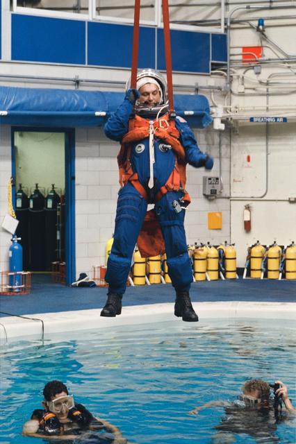 NASA image: Cosmonaut Vladimir Titov participates in bail-out training for STS-60