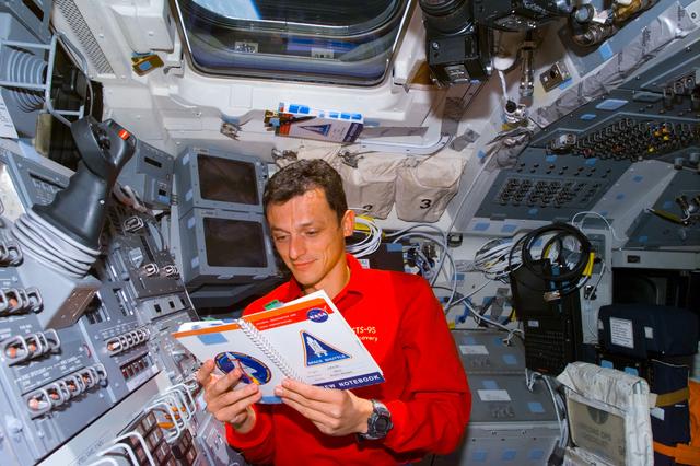 NASA image: Duque at RMS controls on aft flight deck