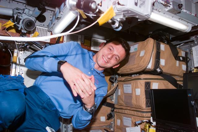 NASA image: Duque in the Spacehab module