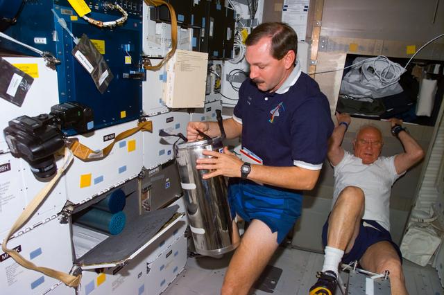 NASA image: BRIC - Brown with canisters on middeck