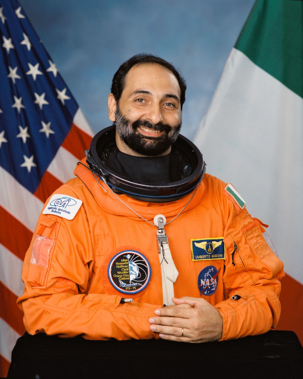 S96-00284 (January 1996) --- Astronaut Umberto Guidoni, mission specialist representing the Italian Space Agency (ASI).