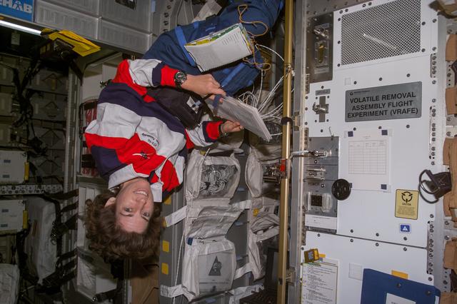 NASA image: VRAFE - Ellen Ochoa in Spacehab DM