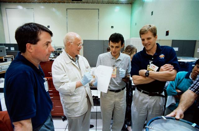 NASA image: Various views of STS-95 Senator John Glenn during training