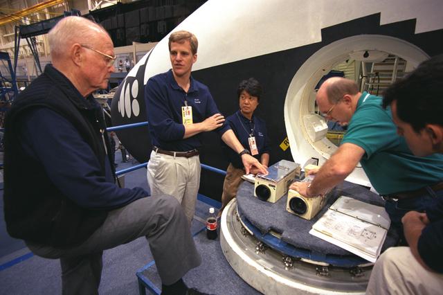 NASA image: Various views of STS-95 Senator John Glenn during training