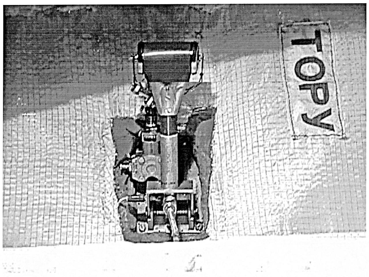S98-E-09732 (Nov. 1998) --- Closeup view of part of the antenna system for the Teleoperator Control System (TORU) manual docking system on Zarya. This photograph was taken prior to Zarya's deployment. Recent activities showed an indication of a possible failure to deploy of two small antennae elements in the TORU.  Accompanying image shows pre-flight closeout closeup image of the second small element.