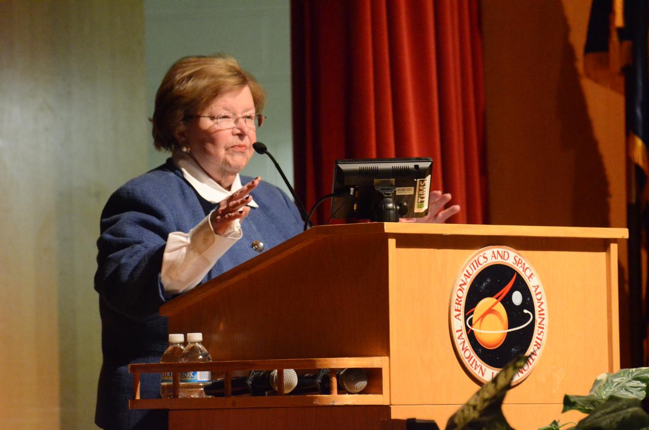 Maryland's Sen. Barbara Mikulski greeted employees at NASA's Goddard Space Flight Center in Greenbelt, Maryland, during a packed town hall meeting Jan. 6. She discussed her history with Goddard and appropriations for NASA in 2016. Read more: http://www.nasa.gov/feature/goddard/2016/maryland-sen-barbara-mikulski-visits-nasa-goddard Credit: NASA/Goddard/Rebecca Roth <b><a href="http://www.nasa.gov/audience/formedia/features/MP_Photo_Guidelines.html" rel="nofollow">NASA image use policy.</a></b> <b><a href="http://www.nasa.gov/centers/goddard/home/index.html" rel="nofollow">NASA Goddard Space Flight Center</a></b> enables NASA’s mission through four scientific endeavors: Earth Science, Heliophysics, Solar System Exploration, and Astrophysics. Goddard plays a leading role in NASA’s accomplishments by contributing compelling scientific knowledge to advance the Agency’s mission. <b>Follow us on <a href="http://twitter.com/NASAGoddardPix" rel="nofollow">Twitter</a></b> <b>Like us on <a href="http://www.facebook.com/pages/Greenbelt-MD/NASA-Goddard/395013845897?ref=tsd" rel="nofollow">Facebook</a></b> <b>Find us on <a href="http://instagrid.me/nasagoddard/?vm=grid" rel="nofollow">Instagram</a></b> N