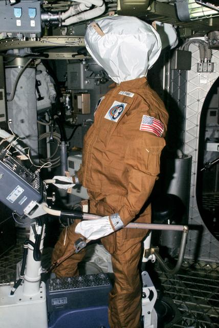 NASA image: Dummy left behind by Skylab 3 crew for the Skylab 4 crew