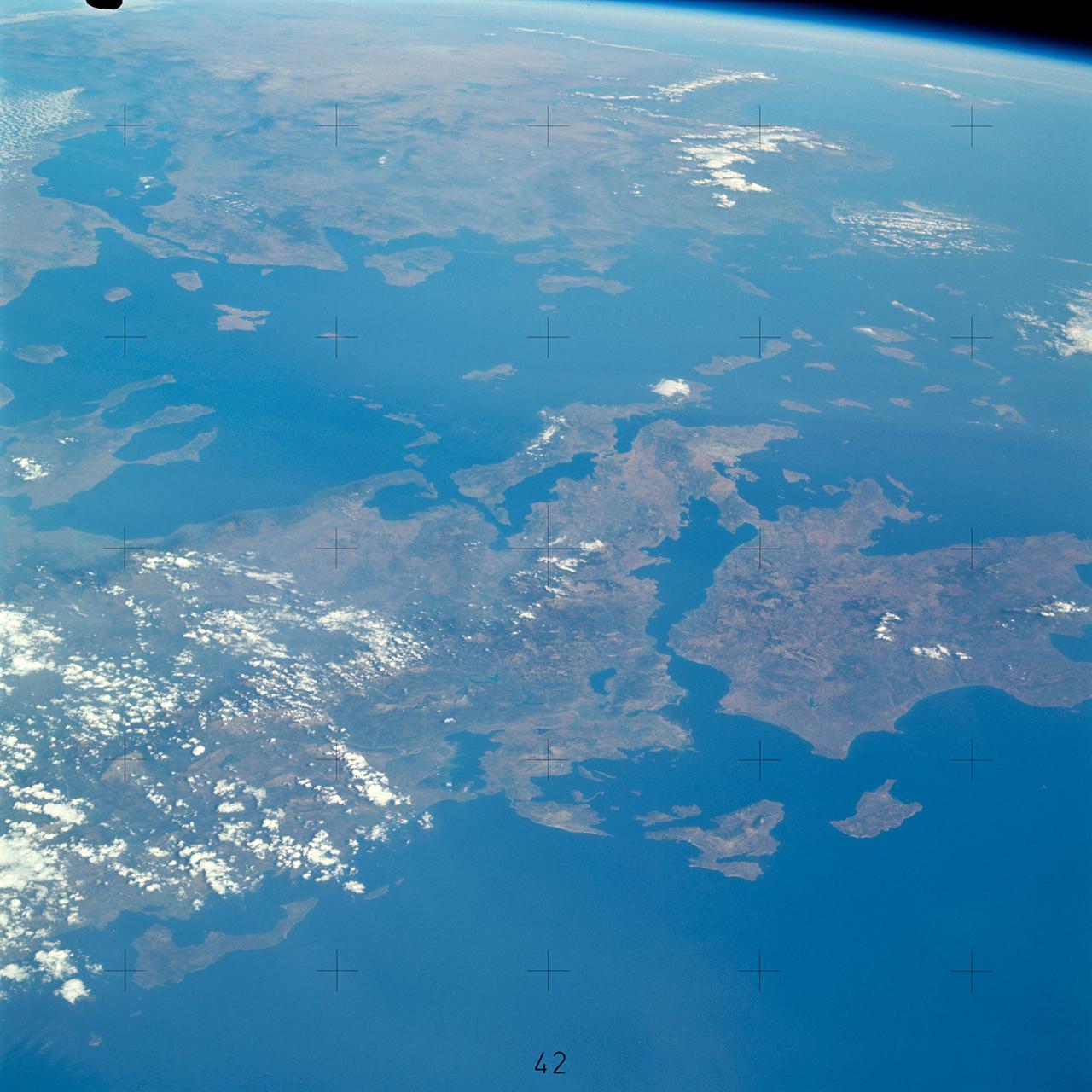 SL3-121-2367 (July-September 1973) --- Skylab 3 Earth view of Greece, Albania, Athens and Peloponnesos. Photo credit: NASA