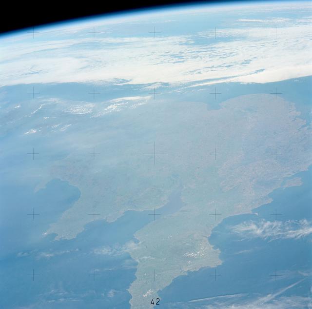 NASA image: View of a portion of Great Britain looking northeastward