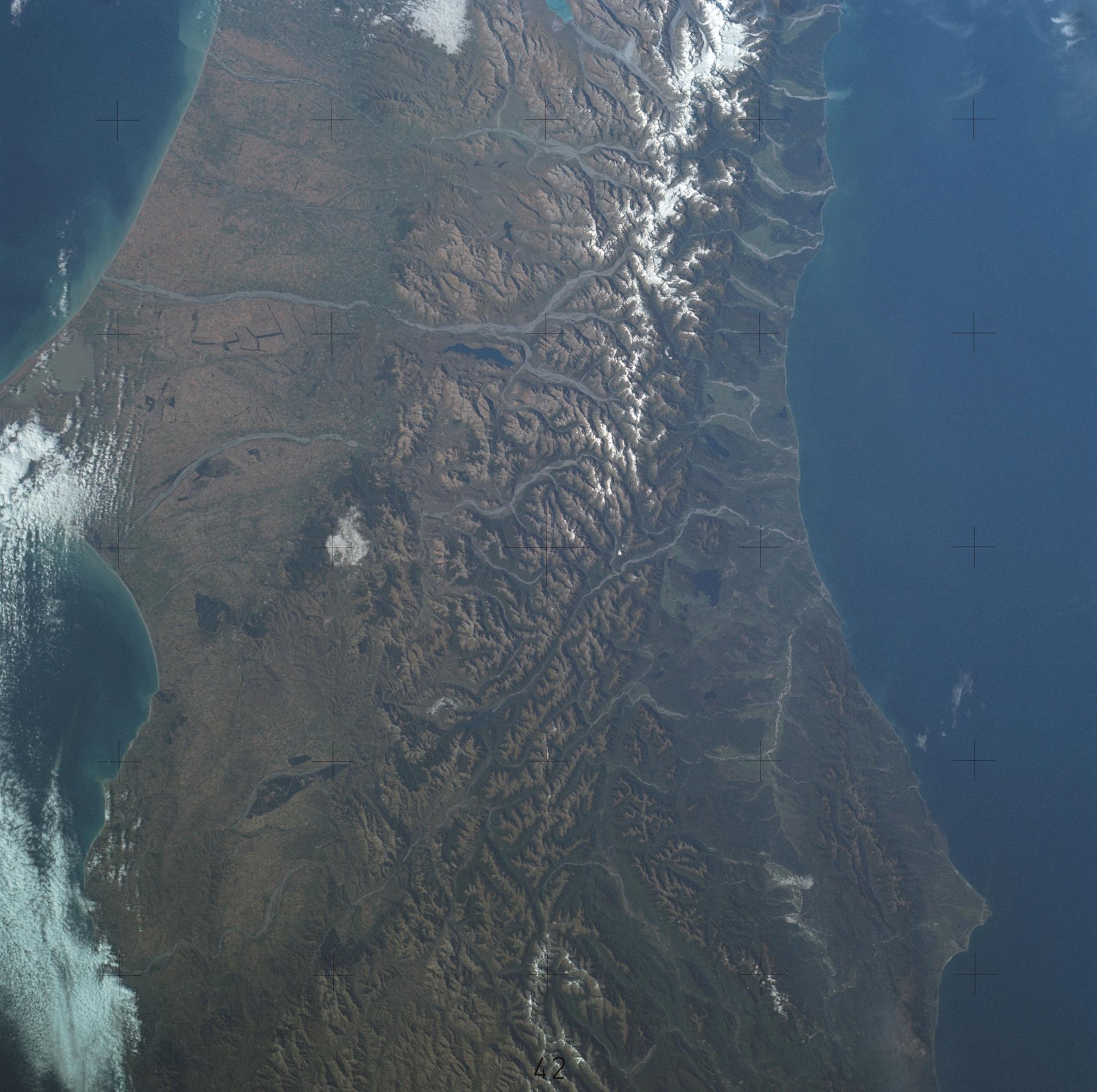 View of portion of South Island, New Zealand as seen from Skylab