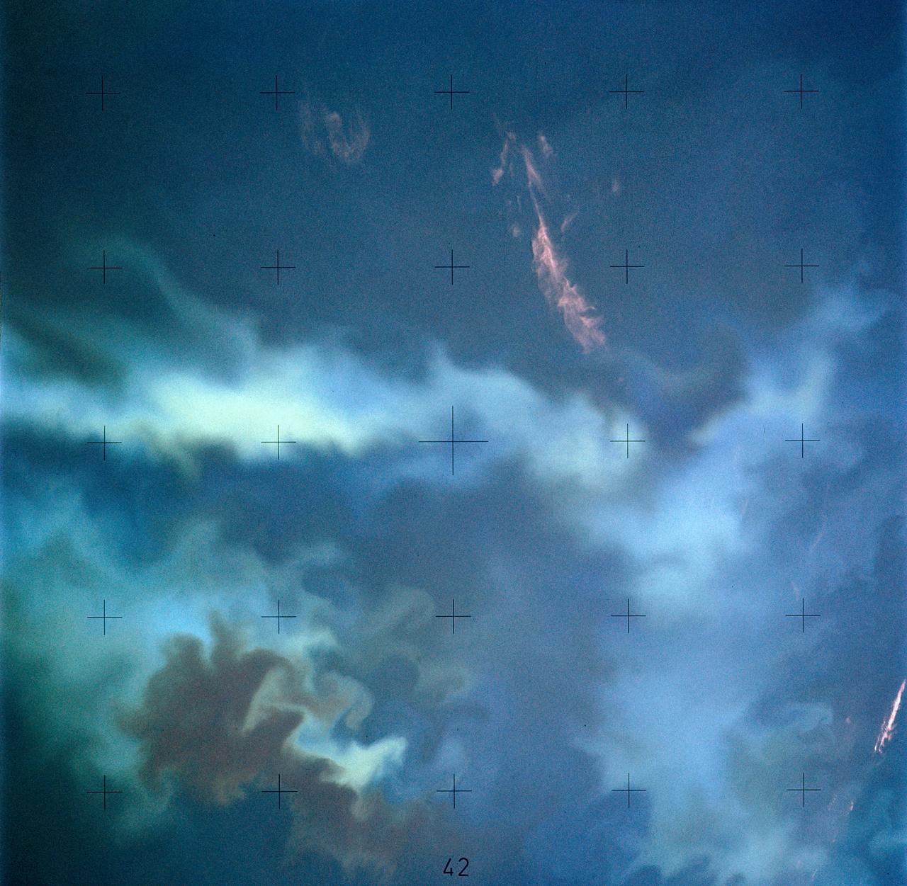 SL4-137-3721 (February 1974) --- Plankton blooms and color variations in the Falkland Current east of the Argentina coast in the South Atlantic Ocean as seen from the Skylab space station in Earth orbit. This picture was taken by one of the Skylab 4 crewmen using a hand-held 70mm Hasselblad camera. The Skylab 4 crew made many observations of the Falkland Current and related phenomena. This current flows north and northeastward along the Argentine coast near 40 degree south latitude where it meets the Brazil Current and the two swing eastward. The study of such photographs as this one can add significantly to our knowledge and understanding of the oceans. Photo credit: NASA