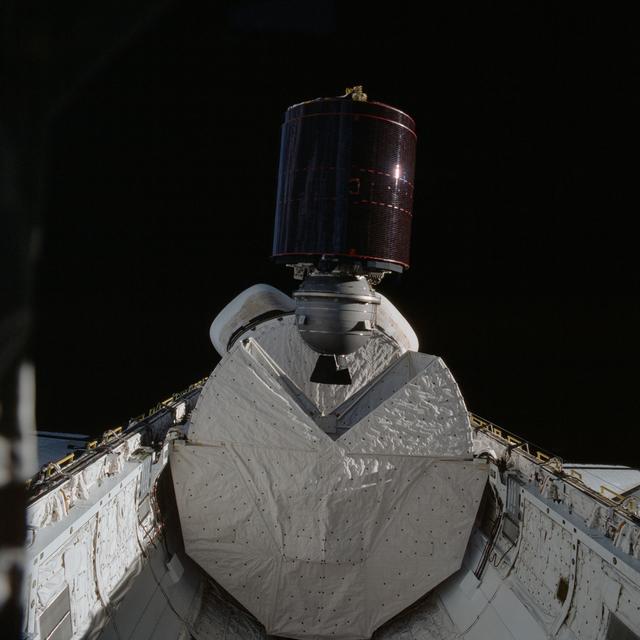 NASA image: Satellite deployment during STS-5