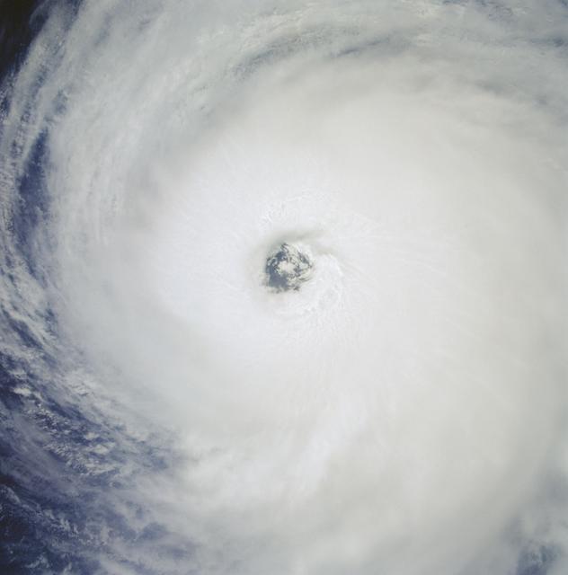 NASA image: Down Through the Eye of Hurricane Fefa, Pacific Ocean
