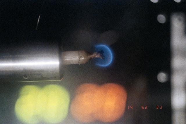 NASA image: Candle Flames in Microgravity Experiment