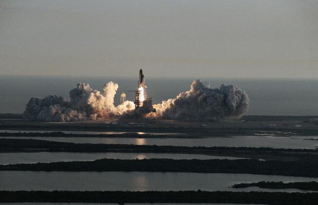 NASA image: STS-53 Discovery, Orbiter Vehicle (OV) 103, lifts off from KSC LC Pad 39A