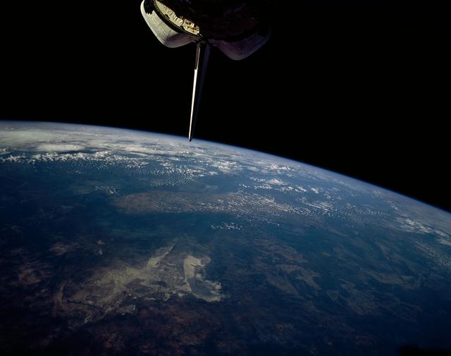 NASA image: Makgadikgadi Salt Pan, Botswana, Africa