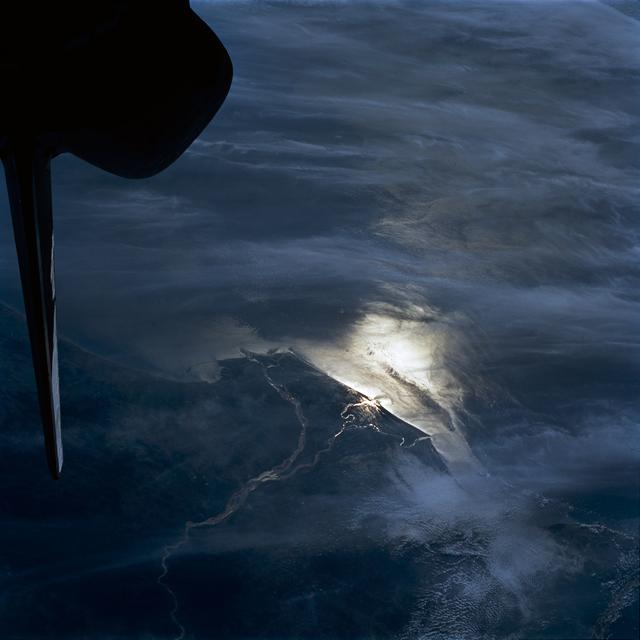Godavari River Delta Panorama, Bay of Bengal, India