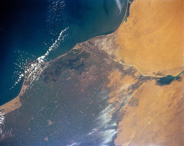 NASA image: STS-56 Earth observation of the northeastern Nile Delta