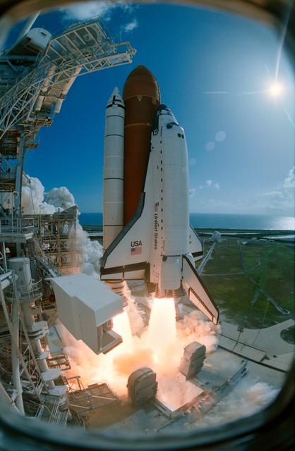 NASA image: STS-57 Endeavour, Orbiter Vehicle (OV) 105, lifts off from KSC LC Pad 39B