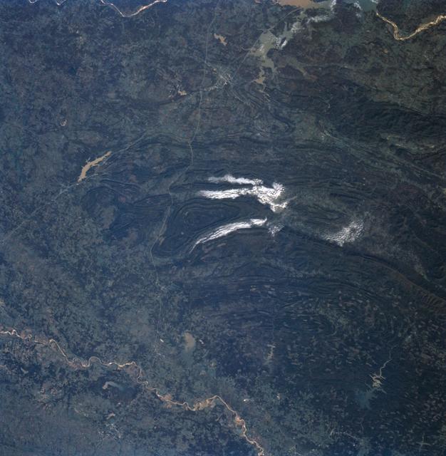 NASA image: Ouachita Mountains, Oklahoma as seen from STS-58