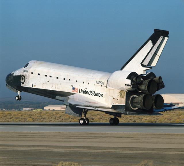 NASA image: The landing of STS-58 Columbia, OV-102, at Edwards Air Force Base
