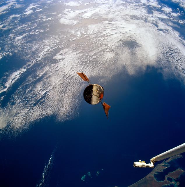 NASA image: Hubble Space Telescope approaches Shuttle Endeavour