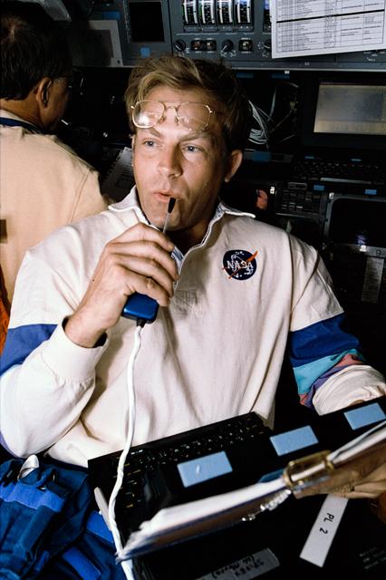 NASA image: Astronaut Mark Lee talks to ground controllers about SPIFEX