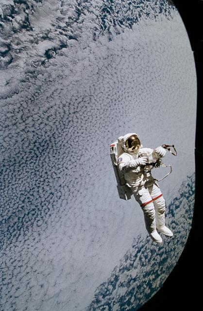 NASA image: PC Lee using SAFER during an EVA
