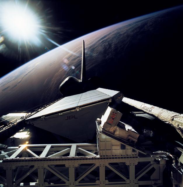 NASA image: Contents of payload bay of the STS-68 Space Shuttle Endeavour