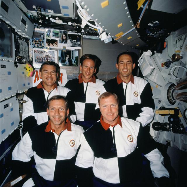 On-orbit crew portrait