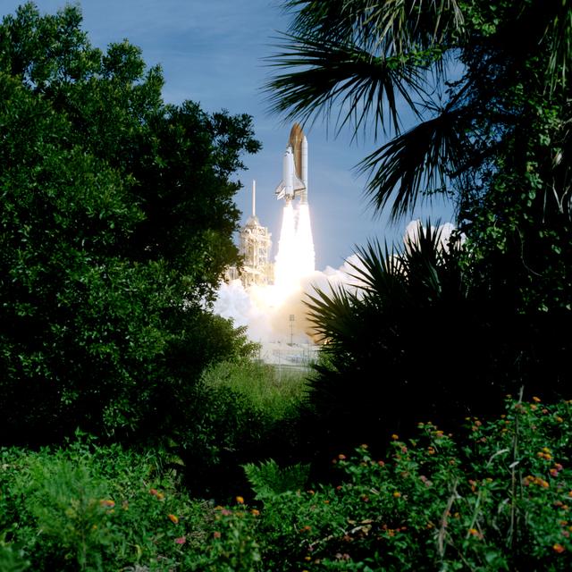 NASA image: Launch view of the STS-70 space shuttle Discovery
