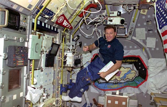 NASA image: PCG-GBX, Payload Specialist Albert Sacco works in Spacelab