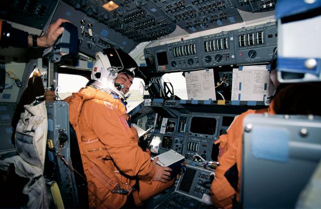 NASA image: STS-75 crew post-flight activities